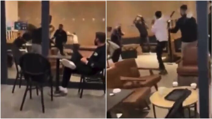 Gaziantep'te Starbucks'ta kavga: O bacak bacak üstüne atıp izledi