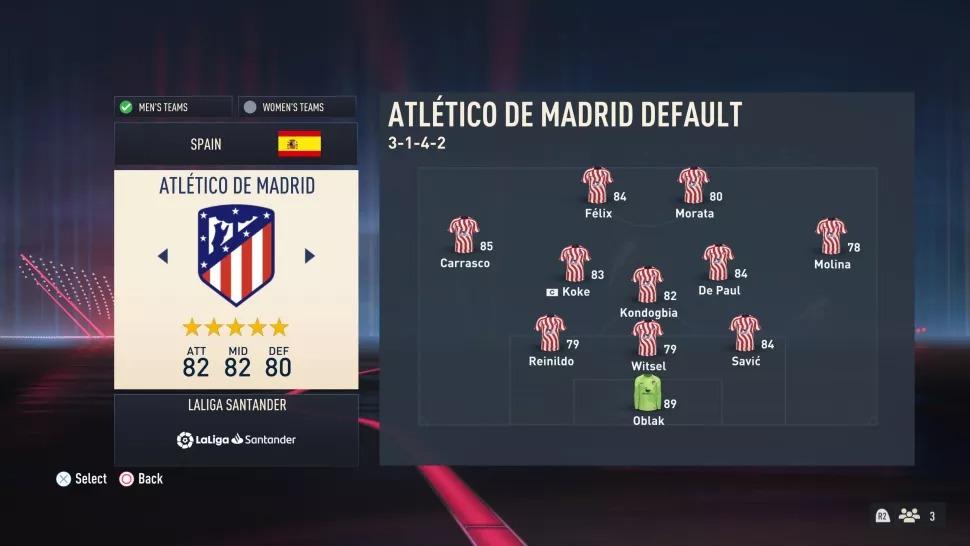 FIFA 23 hangi takımı almalıyım? İşte FIFA 23 en iyi 10 takımı - Atletico Madrid